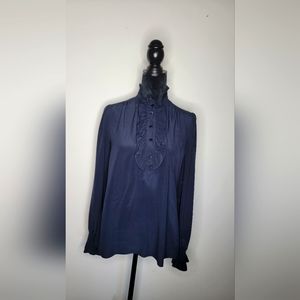 Stella McCartney Meredith blouse Size S  Navy Blue
